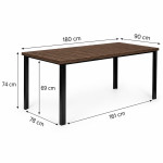 Veľký záhradný stôl pre 8 osôb, 180 × 90 cm - s hnedou doskou, MultiGarden Veľký záhradný stôl pre 8 osôb, 180 × 90 cm - s hnedou doskou, MultiGarden