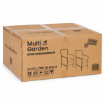 Sada 2x záhradné kreslo s vankúšom, sada stoličiek na balkón, terasu a do záhrady, hnedá, MultiGarden Sada 2x záhradné kreslo s vankúšom, sada stoličiek na balkón, terasu a do záhrady, hnedá, MultiGarden