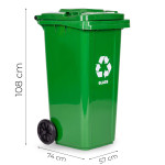 Sada 3 odpadkových košov, nádoby 3x240 l, modrá, zelená, žltá, papier, sklo, plast, gumové kolieska Sada 3 odpadkových košov, nádoby 3x240 l, modrá, zelená, žltá, papier, sklo, plast, gumové kolieska