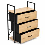 Skriňa s 3 látkovými zásuvkami, regál 60 cm, textilný organizér v štýle loft od ModernHome