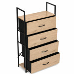 Skriňa so 4 látkovými zásuvkami, regál 60 cm, textilný organizér v štýle loft od ModernHome Skriňa so 4 látkovými zásuvkami, regál 60 cm, textilný organizér v štýle loft od ModernHome