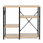 Kuchynská skrinka, skrinka do predsiene, 90 cm, police, háčiky, štýl loft, svetlý dub, ModernHome Kuchynská skrinka, skrinka do predsiene, 90 cm, police, háčiky, štýl loft, svetlý dub, ModernHome