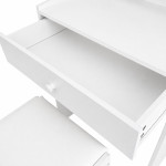 Kozmetický stolík so zrkadlom a LED osvetlením v 3 farbách, police, zásuvka, stolička ModernHome Kozmetický stolík so zrkadlom a LED osvetlením v 3 farbách, police, zásuvka, stolička ModernHome