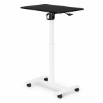 Prenosný stôl 70 x 48 cm, stolík na notebook, nastaviteľná výška 71,5–112 cm, čierna doska, ModernHome