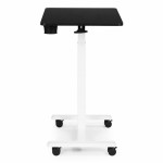 Prenosný stôl 70 x 48 cm, stolík na notebook, nastaviteľná výška 71,5–112 cm, čierna doska, ModernHome