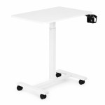 Prenosný stôl 70 x 48 cm, stolík na notebook, nastaviteľná výška 71,5–112 cm, biely, ModernHome Prenosný stôl 70 x 48 cm, stolík na notebook, nastaviteľná výška 71,5–112 cm, biely, ModernHome