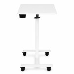 Prenosný stôl 70 x 48 cm, stolík na notebook, nastaviteľná výška 71,5–112 cm, biely, ModernHome Prenosný stôl 70 x 48 cm, stolík na notebook, nastaviteľná výška 71,5–112 cm, biely, ModernHome