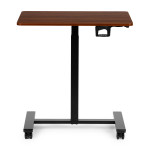 Prenosný stôl 70 x 48 cm, stolík na notebook, nastaviteľná výška 71,5 – 112 cm, drevená doska ModernHome Prenosný stôl 70 x 48 cm, stolík na notebook, nastaviteľná výška 71,5 – 112 cm, drevená doska ModernHome
