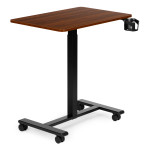 Prenosný stôl 70 x 48 cm, stolík na notebook, nastaviteľná výška 71,5 – 112 cm, drevená doska ModernHome Prenosný stôl 70 x 48 cm, stolík na notebook, nastaviteľná výška 71,5 – 112 cm, drevená doska ModernHome