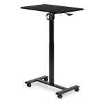 Prenosný stôl 70 x 48 cm, stolík na notebook, nastaviteľná výška 71,5–112 cm, čierny, ModernHome Prenosný stôl 70 x 48 cm, stolík na notebook, nastaviteľná výška 71,5–112 cm, čierny, ModernHome