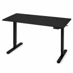 Elektrický stôl 140 x 60 cm s nastaviteľnou výškou 72–118 cm, čierny, ModernHome Elektrický stôl 140 x 60 cm s nastaviteľnou výškou 72–118 cm, čierny, ModernHome