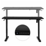 Elektrický stôl 140 x 60 cm s nastaviteľnou výškou 72–118 cm, čierny, ModernHome Elektrický stôl 140 x 60 cm s nastaviteľnou výškou 72–118 cm, čierny, ModernHome