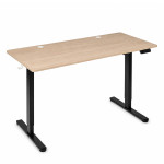 Elektrický stôl 140 x 60 cm s výškovým nastavením 72–118 cm, svetlý dub, ModernHome Elektrický stôl 140 x 60 cm s výškovým nastavením 72–118 cm, svetlý dub, ModernHome