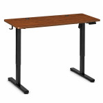 Elektrický stôl 140 × 60 cm s nastaviteľnou výškou 72–118 cm, tmavý dub, ModernHome Elektrický stôl 140 × 60 cm s nastaviteľnou výškou 72–118 cm, tmavý dub, ModernHome
