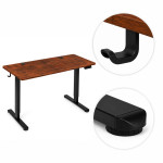 Elektrický stôl 140 × 60 cm s nastaviteľnou výškou 72–118 cm, dub v antikovom prevedení, ModernHome Elektrický stôl 140 × 60 cm s nastaviteľnou výškou 72–118 cm, dub v antikovom prevedení, ModernHome