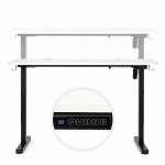 Elektrický stôl 120 x 60 cm s nastaviteľnou výškou 72–118 cm, biela doska, ModernHome Elektrický stôl 120 x 60 cm s nastaviteľnou výškou 72–118 cm, biela doska, ModernHome