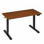 Elektrický stôl 120 x 60 cm s výškovým nastavením 72–118 cm, tmavý dub, ModernHome Elektrický stôl 120 x 60 cm s výškovým nastavením 72–118 cm, tmavý dub, ModernHome