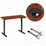 Elektrický stôl 120 x 60 cm s výškovým nastavením 72–118 cm, tmavý dub, ModernHome Elektrický stôl 120 x 60 cm s výškovým nastavením 72–118 cm, tmavý dub, ModernHome