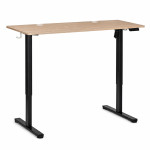 Elektrický stôl 120 x 60 cm s nastaviteľnou výškou 72–118 cm, svetlý dub, ModernHome