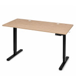 Elektrický stôl 120 x 60 cm s nastaviteľnou výškou 72–118 cm, svetlý dub, ModernHome