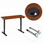 Elektrický stôl 120 × 60 cm s nastaviteľnou výškou 72–118 cm, v štýle starého dubu, ModernHome