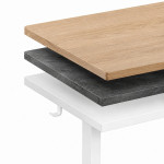 Rám písacieho stola s elektrickým nastavením výšky 72–118 cm, doska do 160 cm, biela, ModernHome