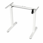 Rám písacieho stola s elektrickým nastavením výšky 72–118 cm, doska do 160 cm, biela, ModernHome
