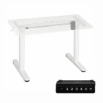 Rám písacieho stola s elektrickým nastavením výšky 72–118 cm, doska do 160 cm, biela, ModernHome