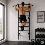 Gymnastická rebrík 228 cm, hrazda na cvičenie pre deti a dospelých, čierna, MOVEPRO Gymnastická rebrík 228 cm, hrazda na cvičenie pre deti a dospelých, čierna, MOVEPRO