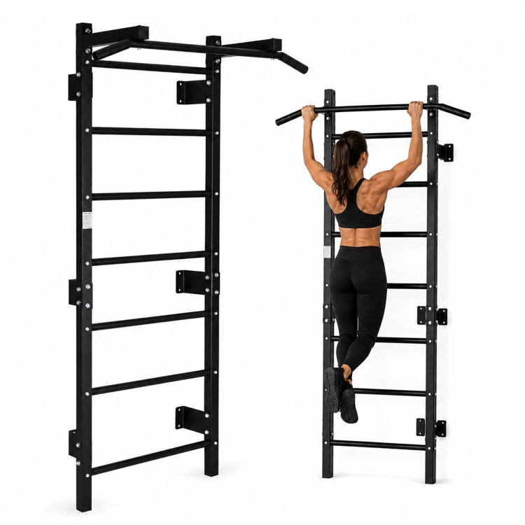 Gymnastická rebrík 228 cm, hrazda na cvičenie pre deti a dospelých, čierna, MOVEPRO Gymnastická rebrík 228 cm, hrazda na cvičenie pre deti a dospelých, čierna, MOVEPRO