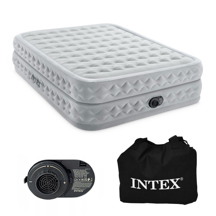 Veľký nafukovací matrac pre dve osoby, rozmery 203 × 152 × 51 cm, s integrovanou elektrickou pumpou – posteľ INTEX 64490 Veľký nafukovací matrac pre dve osoby, rozmery 203 × 152 × 51 cm, s integrovanou elektrickou pumpou – posteľ INTEX 64490