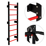 Gymnastická rebrík 215 cm, hrazda na cvičenie pre deti a dospelých, čierna, MOVEPRO
