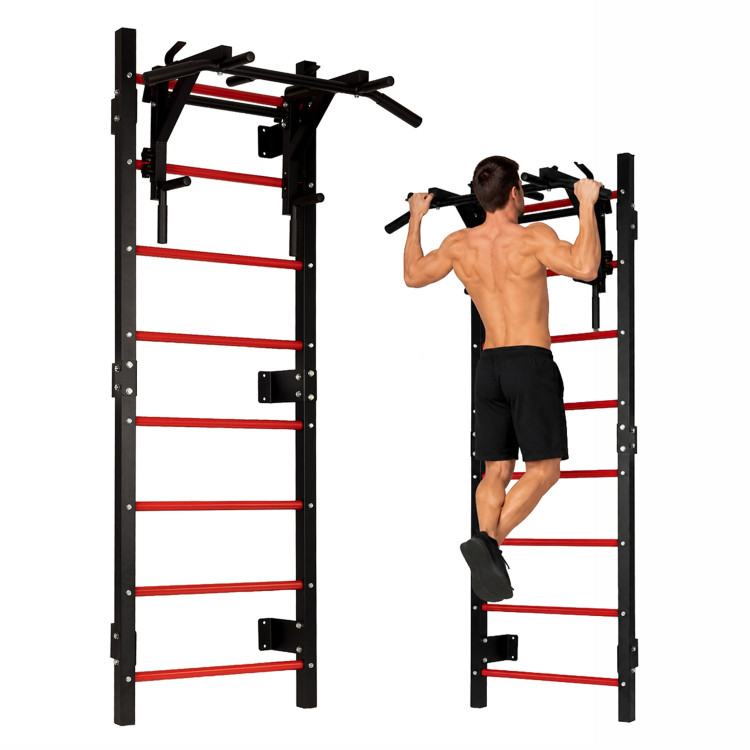 Gymnastická rebrík 215 cm, hrazda na cvičenie pre deti a dospelých, čierna, MOVEPRO