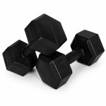 Šesťhranné činky, sada 2x3 kg, závažia na cvičenie, fitness závažia, čierne, MOVEPRO Šesťhranné činky, sada 2x3 kg, závažia na cvičenie, fitness závažia, čierne, MOVEPRO