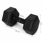 Šesťhranné činky, sada 2x3 kg, závažia na cvičenie, fitness závažia, čierne, MOVEPRO Šesťhranné činky, sada 2x3 kg, závažia na cvičenie, fitness závažia, čierne, MOVEPRO