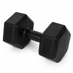 Šesťhranné činky, sada 2x4 kg, závažia na cvičenie, fitness závažia, čierne, MOVEPRO