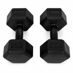 Šesťhranné činky, sada 2x4 kg, závažia na cvičenie, fitness závažia, čierne, MOVEPRO