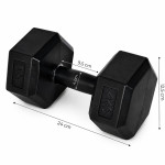 Šesťhranné činky, sada 2x4 kg, závažia na cvičenie, fitness závažia, čierne, MOVEPRO