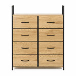 Komoda s 8 látkovými zásuvkami, 80 cm, textilný organizér, MDF, štýl loft, ModernHome Komoda s 8 látkovými zásuvkami, 80 cm, textilný organizér, MDF, štýl loft, ModernHome