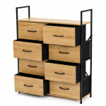 Komoda s 8 látkovými zásuvkami, 80 cm, textilný organizér, MDF, štýl loft, ModernHome Komoda s 8 látkovými zásuvkami, 80 cm, textilný organizér, MDF, štýl loft, ModernHome