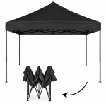 Záhradný pavilón na podujatia, automatický, samorozkladací stan s strechou, 3x3 m, čierny, MultiGarden Záhradný pavilón na podujatia, automatický, samorozkladací stan s strechou, 3x3 m, čierny, MultiGarden