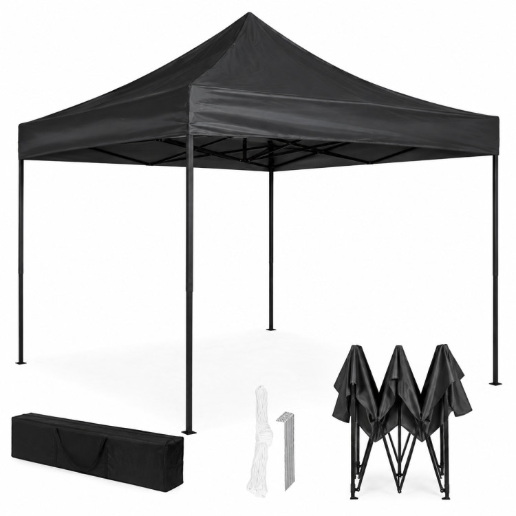 Záhradný pavilón na podujatia, automatický, samorozkladací stan s strechou, 3x3 m, čierny, MultiGarden Záhradný pavilón na podujatia, automatický, samorozkladací stan s strechou, 3x3 m, čierny, MultiGarden