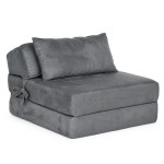 Rozkladacia pohovka 2 v 1, jednolôžková, penová, s funkciou spania, matrac 190 × 70 cm, ModernHome Rozkladacia pohovka 2 v 1, jednolôžková, penová, s funkciou spania, matrac 190 × 70 cm, ModernHome