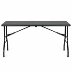 Záhradný stôl pre catering 153 x 70 cm, skladací do kufríka, čierny, MultiGarden Záhradný stôl pre catering 153 x 70 cm, skladací do kufríka, čierny, MultiGarden