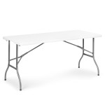 Záhradný stôl na catering 153 x 70 cm, skladací do kufríka, biely, MultiGarden Záhradný stôl na catering 153 x 70 cm, skladací do kufríka, biely, MultiGarden