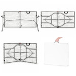 Záhradný stôl na catering 153 x 70 cm, skladací do kufríka, biely, MultiGarden Záhradný stôl na catering 153 x 70 cm, skladací do kufríka, biely, MultiGarden