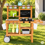 Záhradná kuchynka pre deti s príslušenstvom a kriedovou tabuľou ECOTOYS Záhradná kuchynka pre deti s príslušenstvom a kriedovou tabuľou ECOTOYS