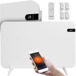 Infračervený ohrievač s displejom, ohrievací panel 45 x 70 cm, IR žiarič 450 W, Wi-Fi Infračervený ohrievač s displejom, ohrievací panel 45 x 70 cm, IR žiarič 450 W, Wi-Fi
