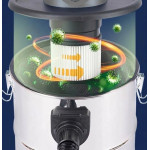 Priemyselný vysávač na popol a sadze z krbu, žiaruvzdorný, 20 l, 1200 W