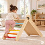 Drevené detské ihrisko, lezecká súprava Montessori, rebrík s rampou HENRY ECOTOYS Drevené detské ihrisko, lezecká súprava Montessori, rebrík s rampou HENRY ECOTOYS